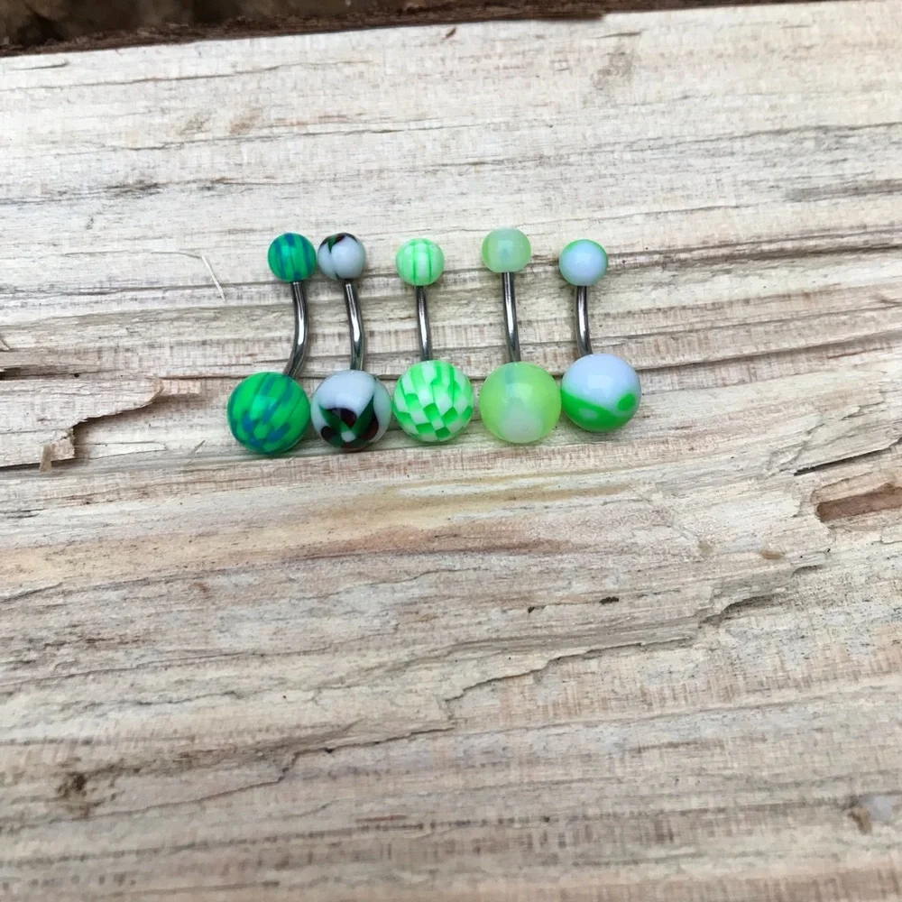 5 Multi-Color Belly Button‎ Ring
